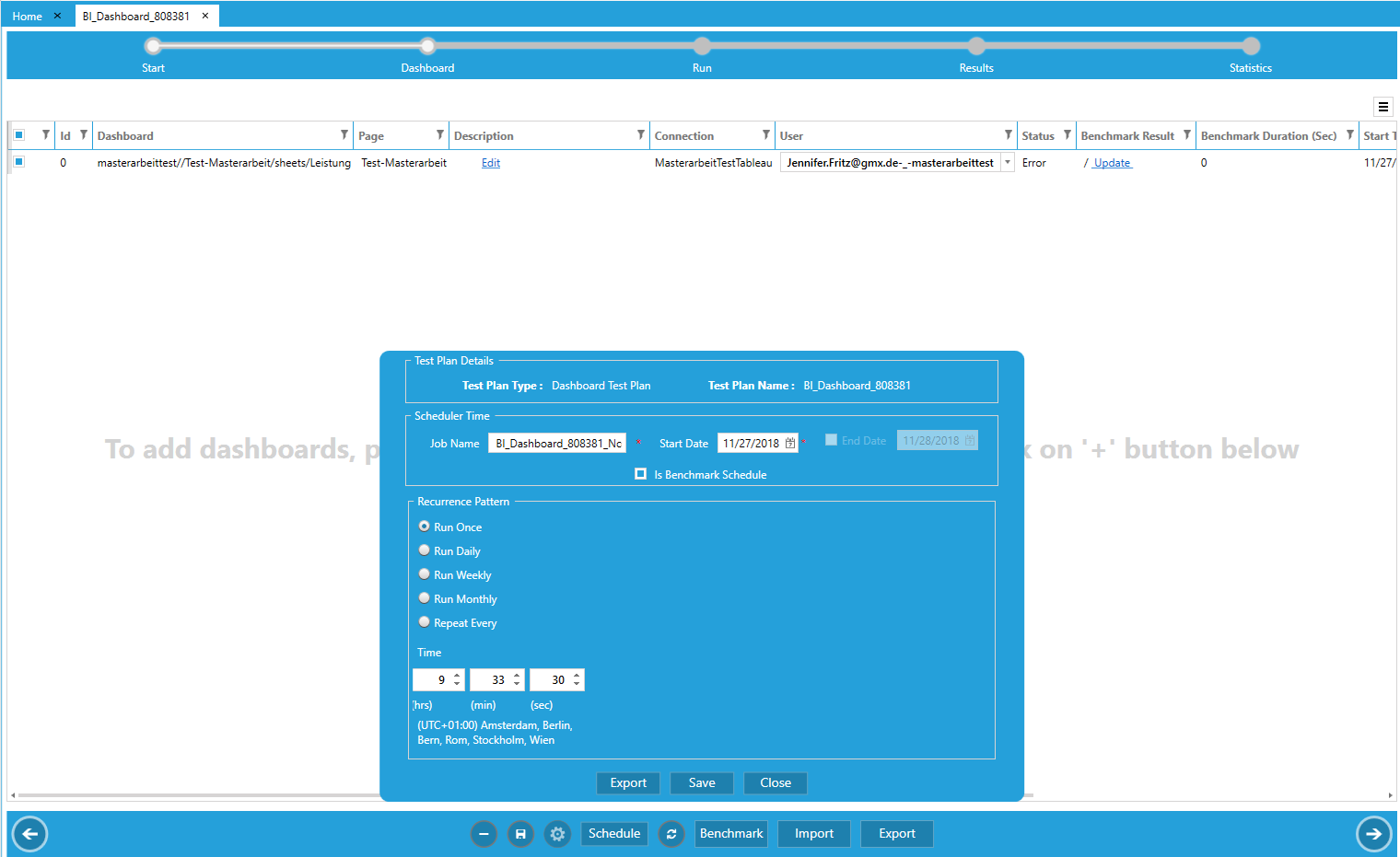 BI-Validator: Automatische Testläufe