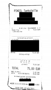 Quelle: Binäre Darstellung Tankbeleg – eigene Darstellung