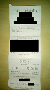 Quelle: Bild von Tankbeleg – eigene Darstellung