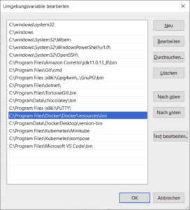 Windows Path Umgebungsvariable