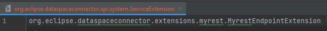 Innerhalb des „services“ Ordners muss eine Datei mit dem Namen aus dem Ausschnitt angelegt (org.eclipse…) werden.