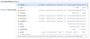 Generierung einer neuen Spring Data-Methode via Code Completion in IntelliJ