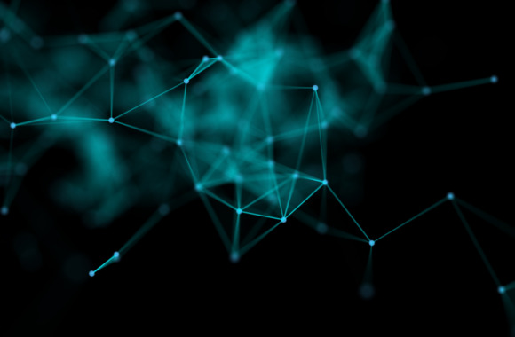Visualisierung eines Datenraums durch Knotenpunkte mit Linien