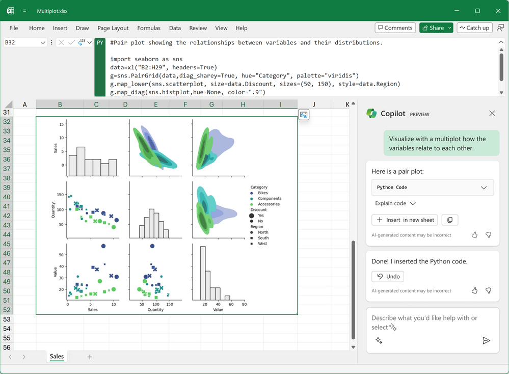 Python Visualisierung mit Copilot Excel (Microsoft Tech Community)