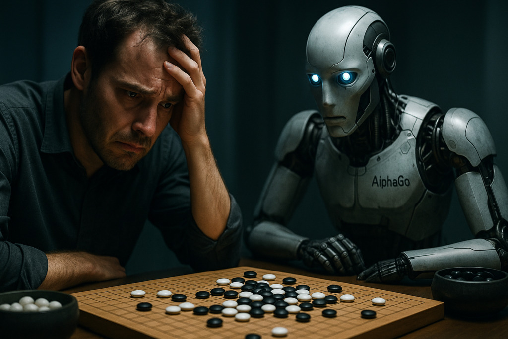Roboter (AlphaGo) gewinnt gegen Mensch bei Brettspiel