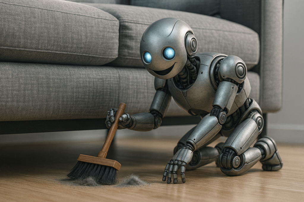 Roboter putzt Boden